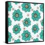 Hibiscus Dot-Joanne Paynter Design-Framed Stretched Canvas