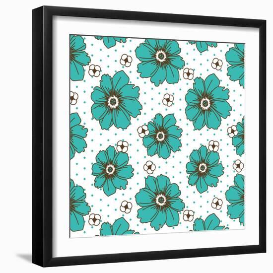 Hibiscus Dot-Joanne Paynter Design-Framed Giclee Print