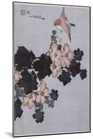 Hibiscus et moineau-Katsushika Hokusai-Mounted Giclee Print