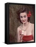 Hibiscus Girl 1950s-Charles Woof-Framed Stretched Canvas