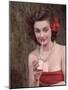 Hibiscus Girl 1950s-Charles Woof-Mounted Photographic Print