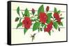 Hibiscus Hummer-null-Framed Stretched Canvas