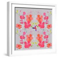 Hibiscus Repeat, 2013-Anna Platts-Framed Giclee Print