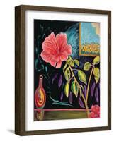 Hibiscus with Vase-Patricia Eyre-Framed Giclee Print