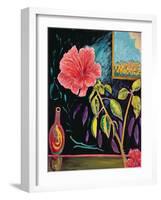 Hibiscus with Vase-Patricia Eyre-Framed Giclee Print