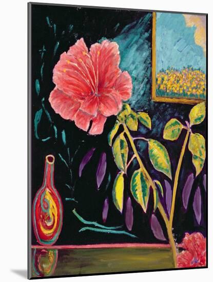 Hibiscus with Vase-Patricia Eyre-Mounted Giclee Print