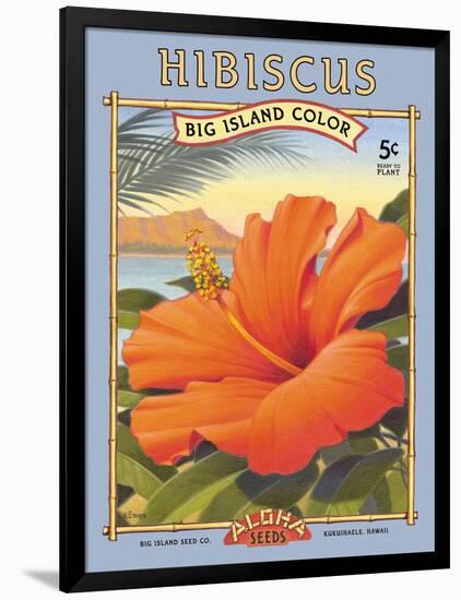 Hibiscus-Kerne Erickson-Framed Art Print