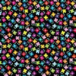 Seamless Background with Colored Flowers-hibrida13-Art Print