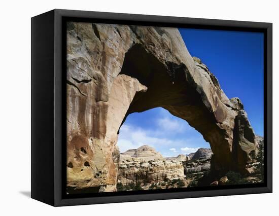 Hickman Natural Bridge, Capitol Reef National Park, Utah, USA-Charles Gurche-Framed Stretched Canvas