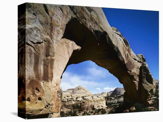 Hickman Natural Bridge, Capitol Reef National Park, Utah, USA-Charles Gurche-Stretched Canvas