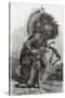 Hidatsa Warrior Dancing-Science Source-Stretched Canvas