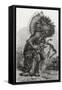 Hidatsa Warrior Dancing-Science Source-Framed Stretched Canvas