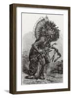 Hidatsa Warrior Dancing-Science Source-Framed Giclee Print