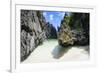 Hidden Bay with Crystal Clear Water in the Bacuit Archipelago, Palawan, Philippines-Michael Runkel-Framed Photographic Print
