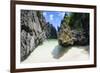 Hidden Bay with Crystal Clear Water in the Bacuit Archipelago, Palawan, Philippines-Michael Runkel-Framed Photographic Print