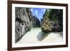 Hidden Bay with Crystal Clear Water in the Bacuit Archipelago, Palawan, Philippines-Michael Runkel-Framed Photographic Print