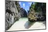 Hidden Bay with Crystal Clear Water in the Bacuit Archipelago, Palawan, Philippines-Michael Runkel-Mounted Photographic Print