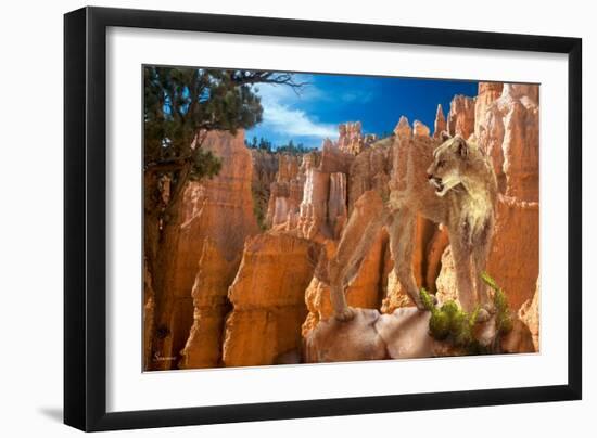 Hidden Canyon-2-Gordon Semmens-Framed Giclee Print