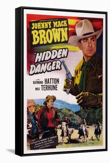 Hidden Danger, from Left: Raymond Hatton, Max Terhune, Johnny Mack Brown, 1948-null-Framed Stretched Canvas