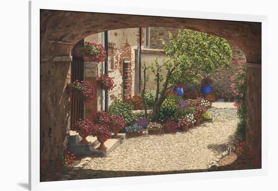 Hidden Garden - Villa Di Camigliano Tuscany-Richard Harpum-Framed Art Print