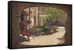 Hidden Garden - Villa Di Camigliano Tuscany-Richard Harpum-Framed Stretched Canvas