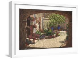 Hidden Garden - Villa Di Camigliano Tuscany-Richard Harpum-Framed Art Print