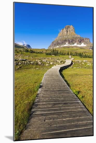 Hidden Lake Trail at Logan Pass under Clements Mountain, Glacier National Park, Montana-Russ Bishop-Mounted Photographic Print