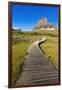 Hidden Lake Trail at Logan Pass under Clements Mountain, Glacier National Park, Montana-Russ Bishop-Framed Photographic Print