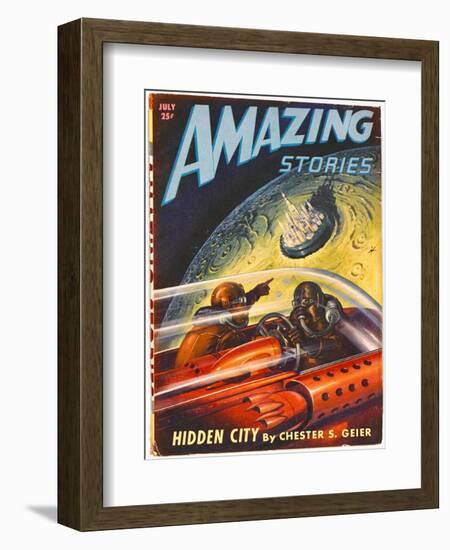 Hidden Lunar City-null-Framed Art Print