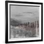 Hidden Pier (dark gray)-Patricia Pinto-Framed Art Print