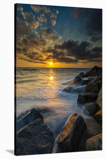 Hidden Stairs to the Beach in Carlsbad, Ca-Andrew Shoemaker-Stretched Canvas