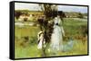 Hide and Seek-Berthe Morisot-Framed Stretched Canvas