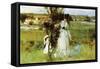 Hide and Seek-Berthe Morisot-Framed Stretched Canvas
