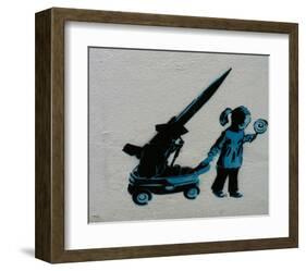 Hide-Banksy-Framed Art Print