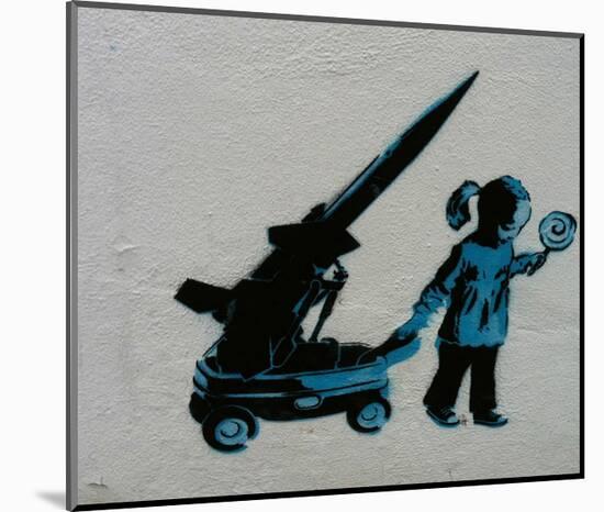 Hide-Banksy-Mounted Art Print