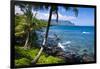 Hideaways Beach and the Na Pali Coast, Island of Kauai, Hawaii, USA-Russ Bishop-Framed Photographic Print