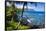 Hideaways Beach and the Na Pali Coast, Island of Kauai, Hawaii, USA-Russ Bishop-Framed Stretched Canvas