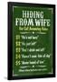 Hiding From Wife Bar Phone Fees Poster-null-Framed Poster