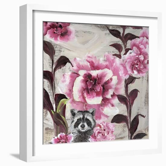 Hiding Racoon-Gigi Begin-Framed Giclee Print