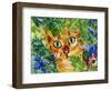 Hiding Tabby Cat-sylvia pimental-Framed Art Print
