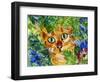 Hiding Tabby Cat-sylvia pimental-Framed Art Print