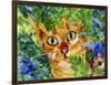 Hiding Tabby Cat-sylvia pimental-Framed Art Print