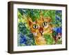 Hiding Tabby Cat-sylvia pimental-Framed Art Print