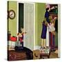 "Hiding the Presents", December 7, 1957-Richard Sargent-Stretched Canvas