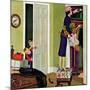 "Hiding the Presents", December 7, 1957-Richard Sargent-Mounted Giclee Print