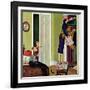 "Hiding the Presents", December 7, 1957-Richard Sargent-Framed Giclee Print