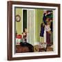 "Hiding the Presents", December 7, 1957-Richard Sargent-Framed Giclee Print