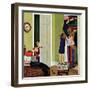 "Hiding the Presents", December 7, 1957-Richard Sargent-Framed Giclee Print