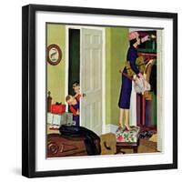 "Hiding the Presents", December 7, 1957-Richard Sargent-Framed Giclee Print