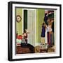 "Hiding the Presents", December 7, 1957-Richard Sargent-Framed Giclee Print